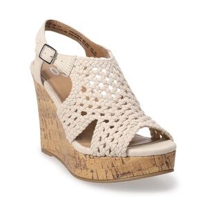 Sonoma Cream Wedge Sandals EUC